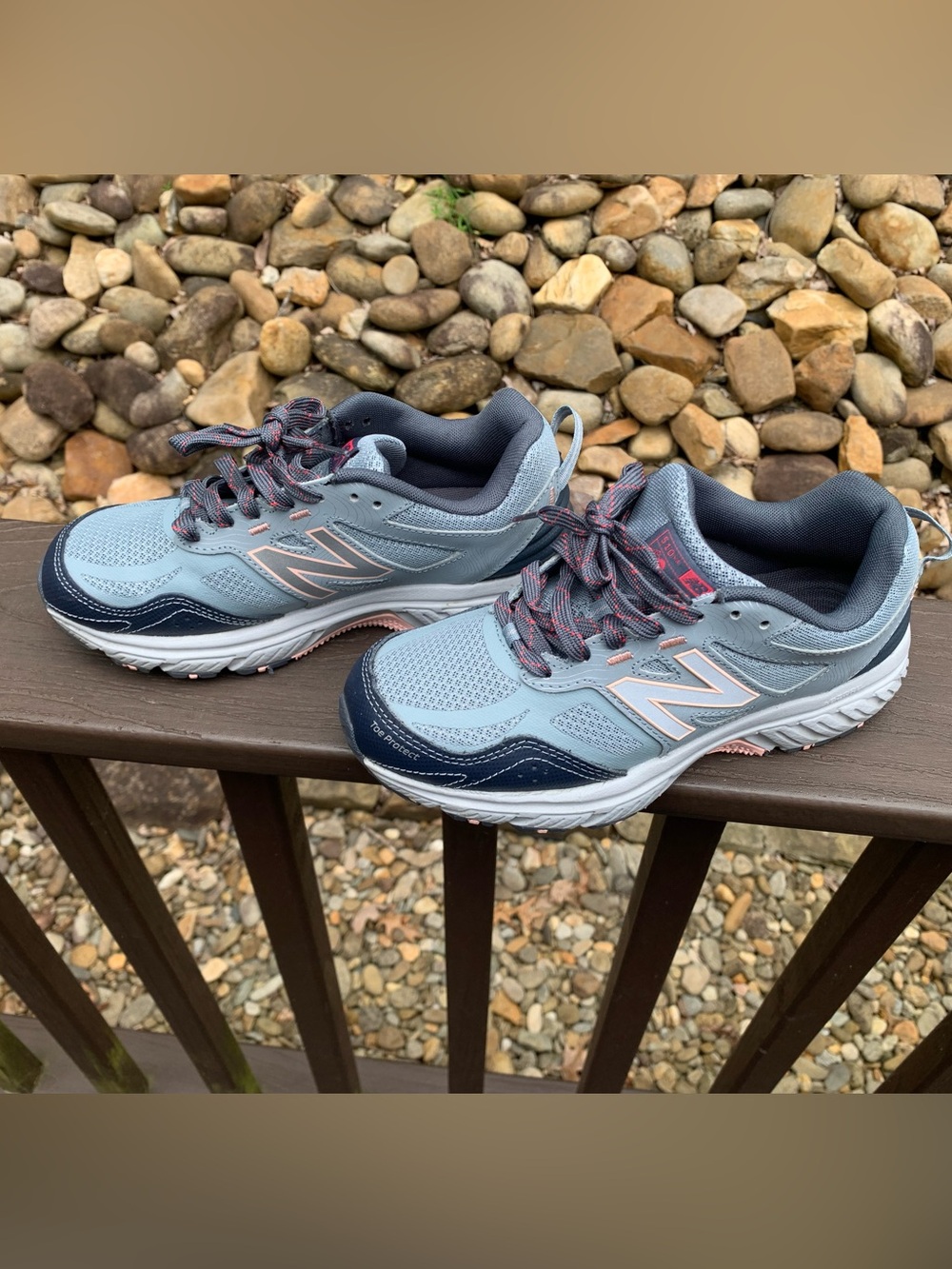 New Balance Ultrasoft Ortholite Light Gray, Navy & Pink Women's Walking Shoes